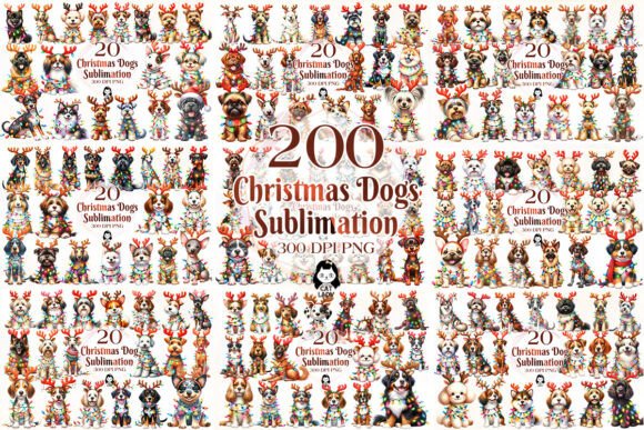 200 Breeds of Christmas Dogs Bundle: A Designer’s Review for Illustrations