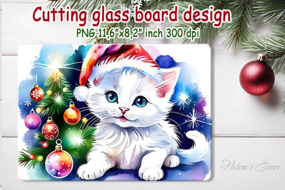 Christmas Cat Cutting Board Sublimation: A Crafter’s Review of Festive Illustrations
