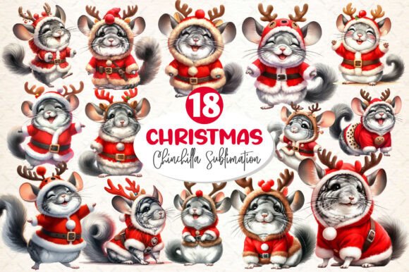 Christmas Chinchilla Sublimation Clipart Review