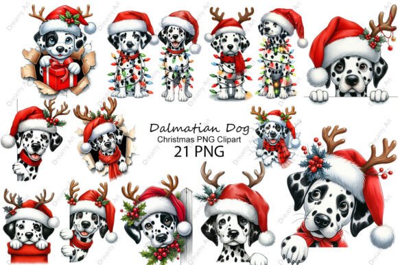 Christmas Dalmatian Dog PNG Clipart Review for Crafters