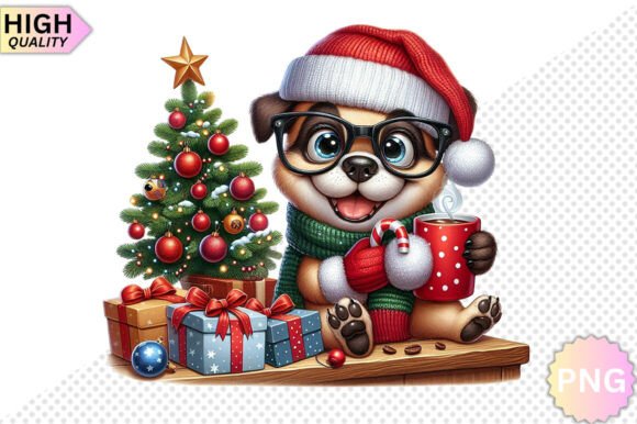 Christmas Dog Clipart - PNG Design