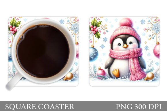Christmas Penguin Coaster Design: A Practical Review for Digital Sellers and Illustrations