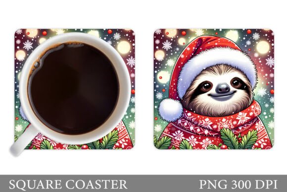 Christmas Sloth Coaster Sublimation: A Designer’s Review for Illustrations