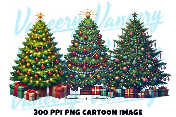 Christmas Tree Cartoon PNG Bundle: A Review for Illustrations and Web Design