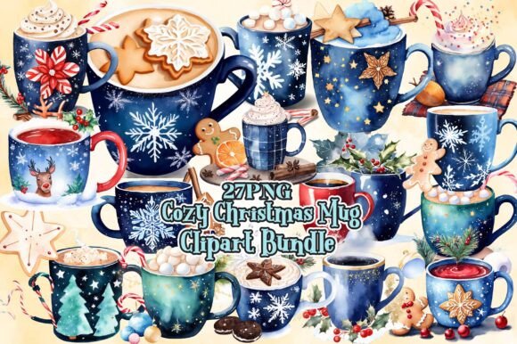 Cozy Christmas Mug Clipart Bundle -PNG: A Practical Review for Illustrations and Sellers