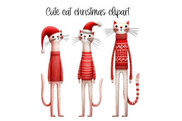 Cute Cat Christmas Clip Art V3: A Brand Designer’s Review for Small Business Illustrations