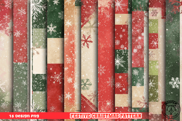 Festive Christmas Pattern Clipart PNG: Essential Illustrations for Seasonal Publishing