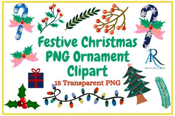 Festive Christmas PNG Ornament Clipart Review for Illustrations