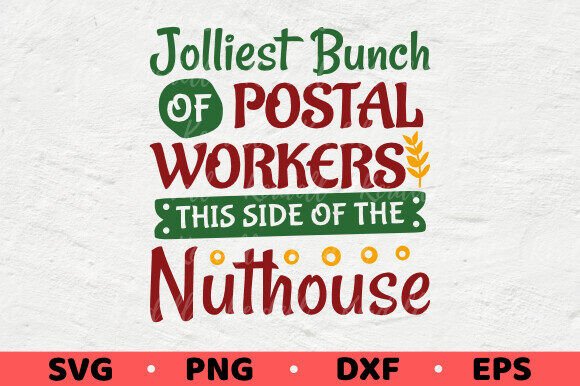 Jolliest Bunch Postal Workers, Christmas Illustrations