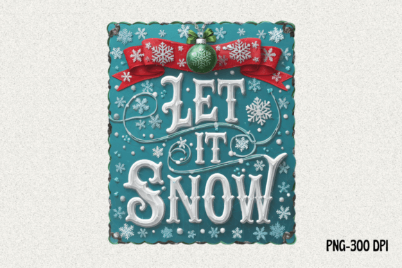 Let It Snow, Christmas Sign PNG Review