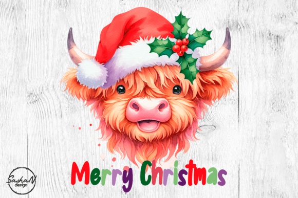 Merry Christmas Highland Cow Sublimation: A Brand Designer’s Review for Modern Illustrations