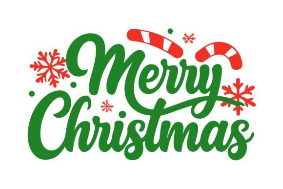 Merry Christmas Typography Design Vector Review