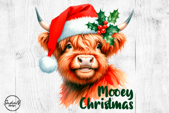 Mooey Christmas Review: Highland Cow Embroidery Design