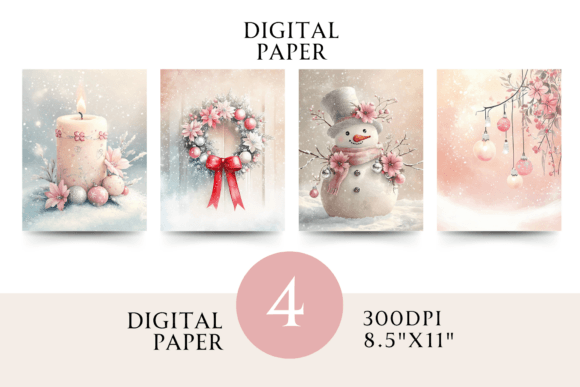 Pastel Pink Christmas Digital Paper JPG: A Crafter’s Review