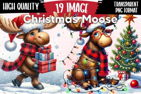 Quirky Christmas Moose Clipart Bundle: A Publisher’s Take on Seasonal Illustrations