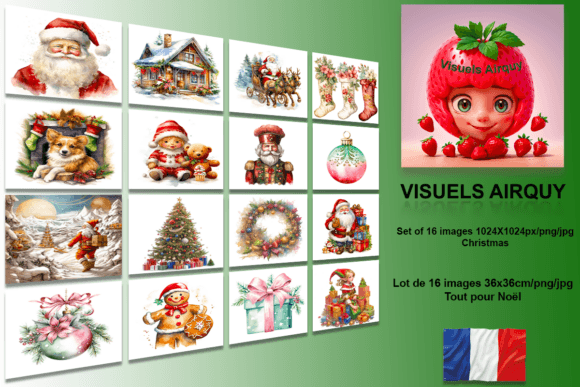 Set of 16 Images All for Christmas