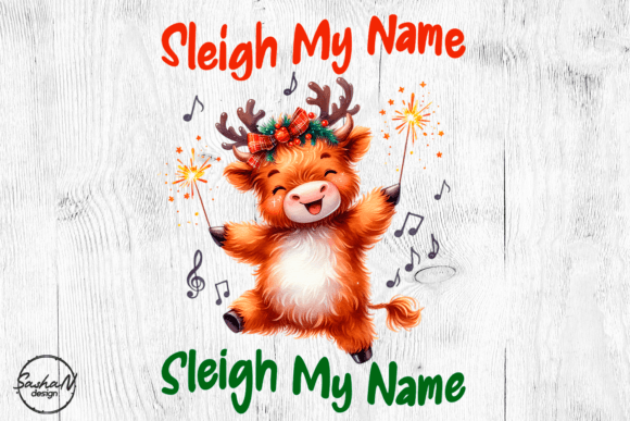 Sleigh My Name, Christmas Highland Cow: A Designer’s Review of Illustrations
